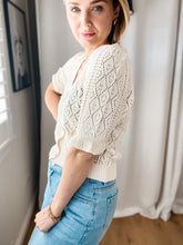 Load image into Gallery viewer, Crochet V-neck
