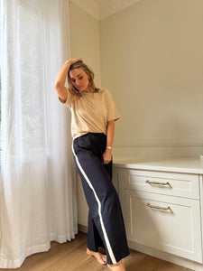 Navy Pinstripe Pant